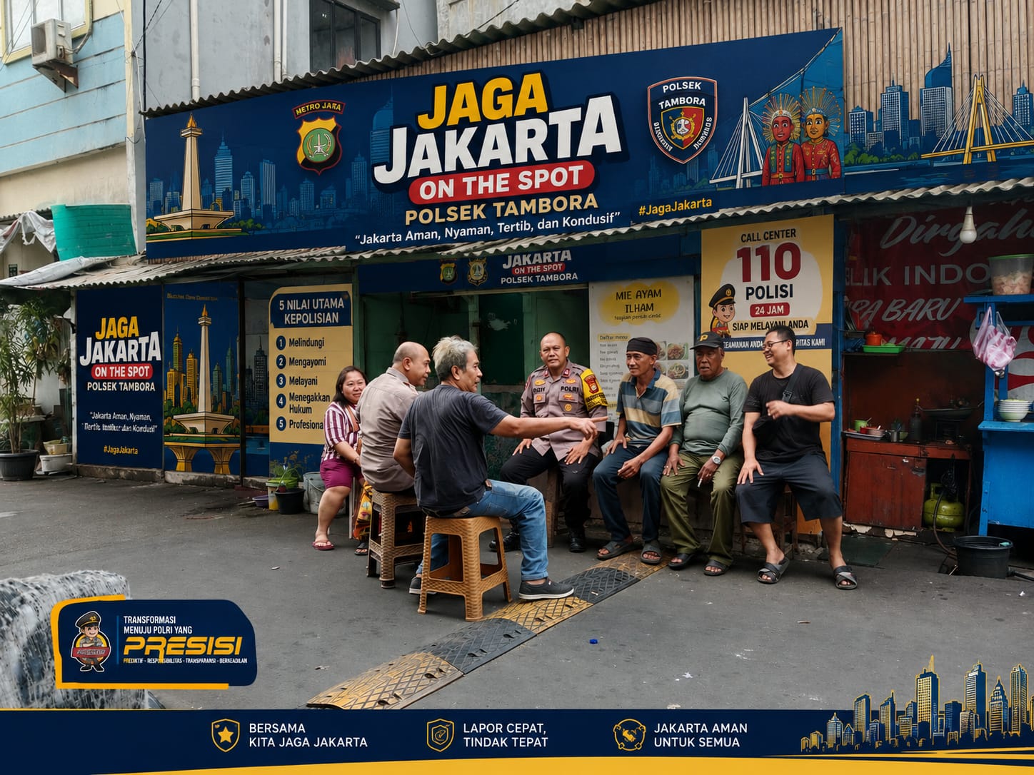 mbminvestigasi.com | Jaga Jakarta+ Jayakarta On The Spot Hadir di Angke, Polisi dan Warga Perkuat Kebersamaan Jaga Kamtibmas