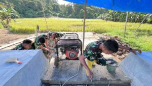 mbminvestigasi.com | Percepat Konektivitas Desa, Jembatan Gantung Sungai Sowu Tembus Progres 51 Persen