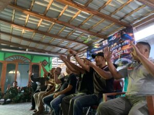 mbminvestigasi.com | Dukungan Warnai Nobar Piala Dunia di Koramil 01/Wonogiri