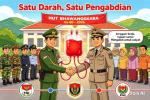mbminvestigasi.com | Peringati HUT Bhayangkara ke‑80, Kodim 0307/Tanah Datar dan Polres Tanah Datar Padukan Sinergi TNI‑Polri Lewat Donor Darah
