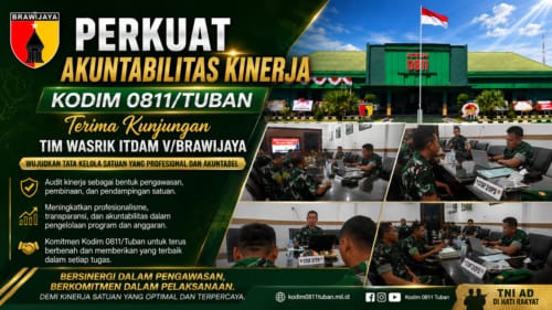 mbminvestigasi.com | Perkuat Akuntabilitas Kinerja, Kodim 0811/Tuban Terima Kunjungan Tim Wasrik Itdam V/Brawijaya