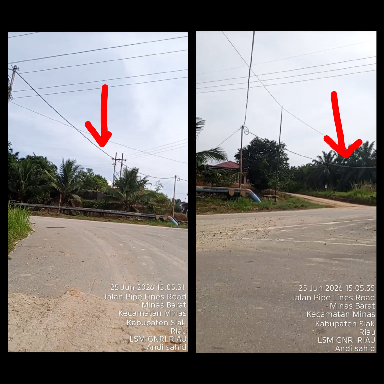 mbminvestigasi.com | MENGANCAM NYAWA! Diduga Tanpa SPT dan SPK PLN, Pemindahan dan Penyeberangan Kabel Tegangan Tinggi SKU ke Trafo LISDES Sukapulung Minas Barat Rendah, Bahayakan Mobil RIG PHR yang Melintas, PLN dan PHR: Tak Ada Lapora