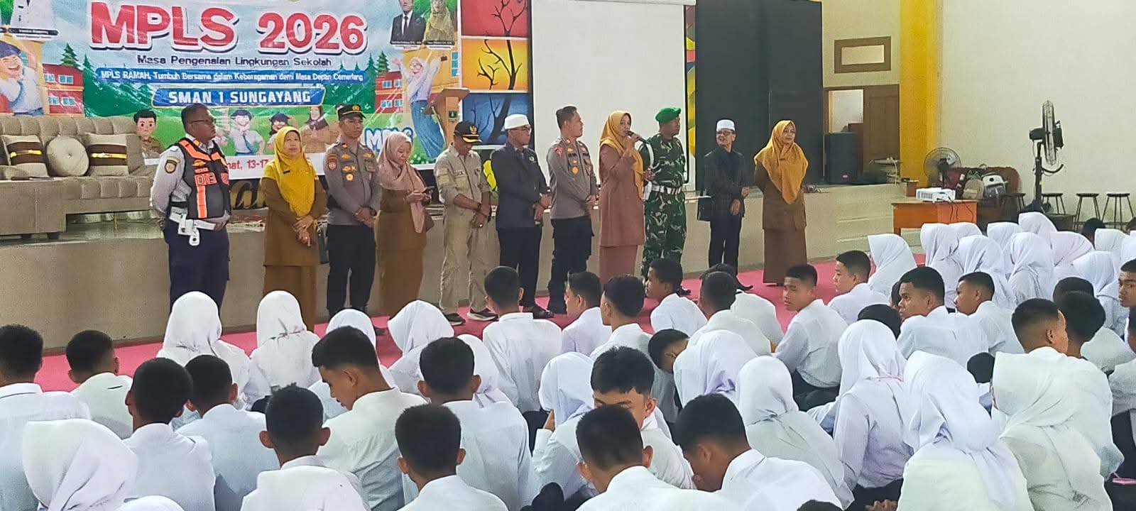 mbminvestigasi.com | Kapolsek Sungayang Hadiri Sosialisasi Tim Penanggulangan Penyakit Masyarakat (Pekat) di SMAN 1 Sungayang