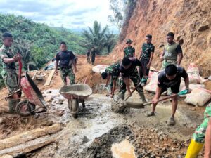 mbminvestigasi.com | Kodim 0211/Tapanuli Tengah Rampungkan Pembangunan Jembatan Aramco di Desa Sait Kalangan II