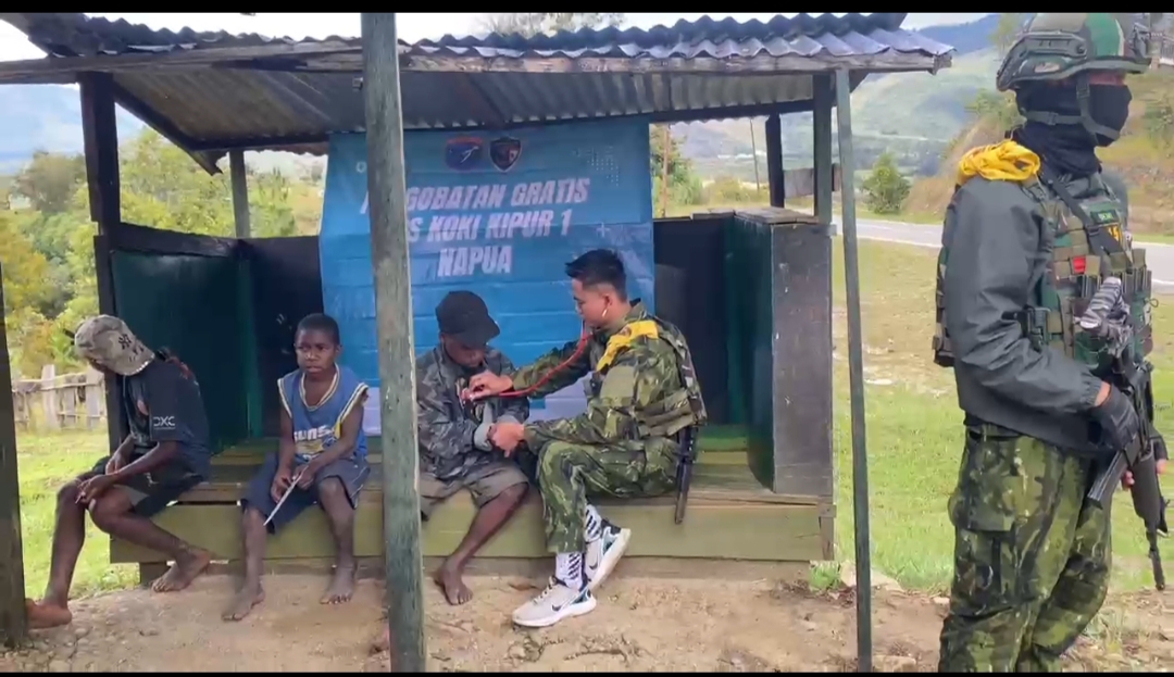 mbminvestigasi.com | Satgas Pamtas RI-PNG yonif 645/Gty Laksanakan Kegiatan Teritorial Anjangsana Kemasyarakat di Distrik Napua