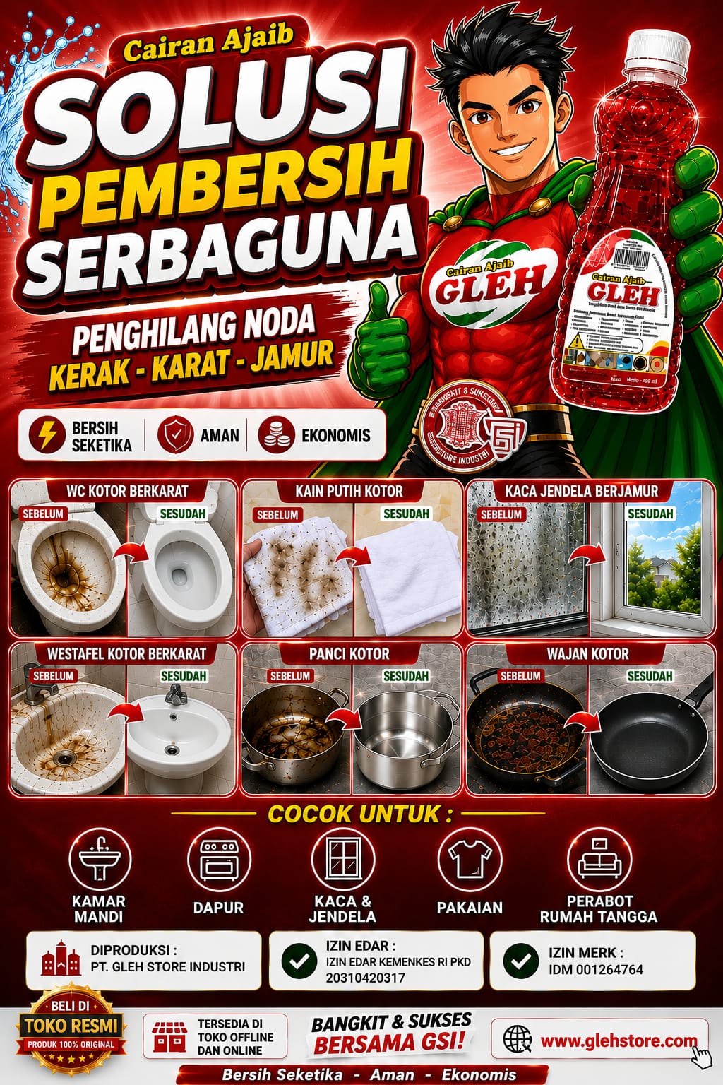 mbminvestigasi.com | Gleh Si Raja Pembersih, Harga Murah Hasil Nyata, "Kerak Hilang Uang Pun Datang