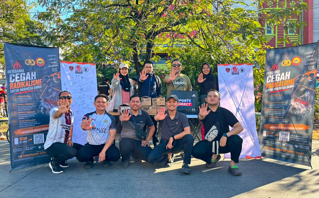 mbminvestigasi.com | Densus 88 AT Polri Ajak Masyarakat Tolak Radikalisme dan Bullying melalui Kampanye Edukasi di Car Free Day Makassar