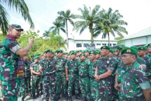 mbminvestigasi.com | Pangdam I/BB Kunjungi Brigif 7/Rimba Raya, Ingatkan Prajurit selalu Bersyukur, Disiplin, dan Bijak Bermedia Sosial