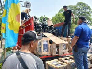 mbminvestigasi.com | Terbongkar! 12 Motor Diduga Hasil Curian Hendak Diseberangkan ke Sumatera, Polisi Amankan Truk Pengangkut