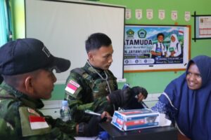 mbminvestigasi.com | Tanamkan Nasionalisme dan Jiwa Sehat, Satgas Pamtas RI l-PNG Kewilayahan Yonif 645/Gardatama Yudha