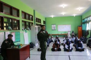 mbminvestigasi.com | Tanamkan Nasionalisme dan Jiwa Sehat, Satgas Pamtas RI l-PNG Kewilayahan Yonif 645/Gardatama Yudha