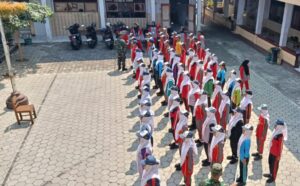 mbminvestigasi.com | Masa MPLS, Puluhan Siswa SMK Pancasila 5 Wonogiri Dilatih Tentara