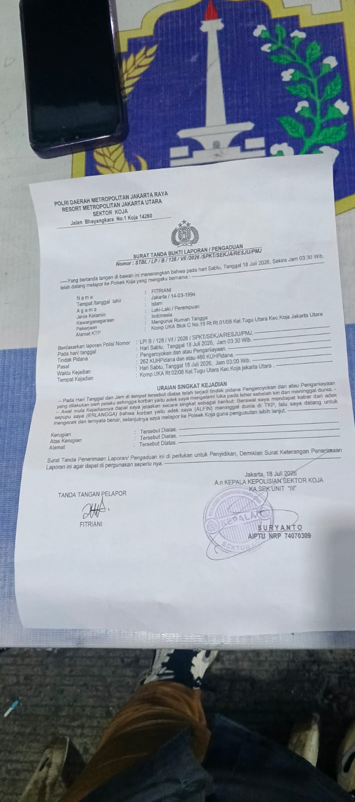 mbminvestigasi.com | Fitriani Tuntut Transparansi Penanganan Kasus Pengeroyokan yang Menewaskan Adiknya