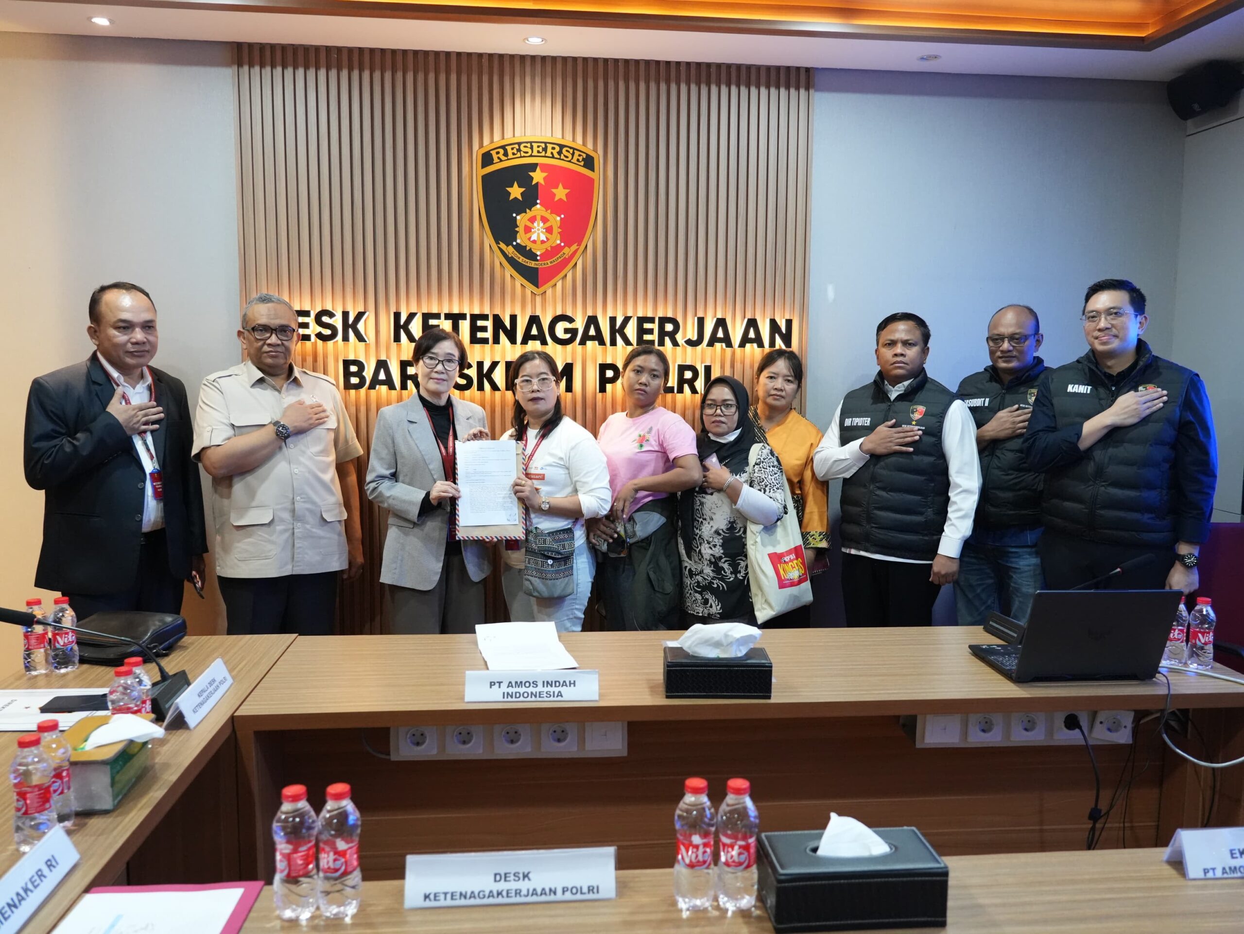 mbminvestigasi.com | Desk Ketenagakerjaan Polri dan Kemnaker Selesaikan Perselisihan PHK 134 Pekerja PT Amos Indah Indonesia