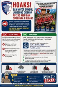 mbminvestigasi.com | Korlantas Polri: Masyarakat Diimbau Tidak Mudah Percaya Hoaks Terkait Polisi Akan Denda Rp250 Ribu untuk Ban Gundul