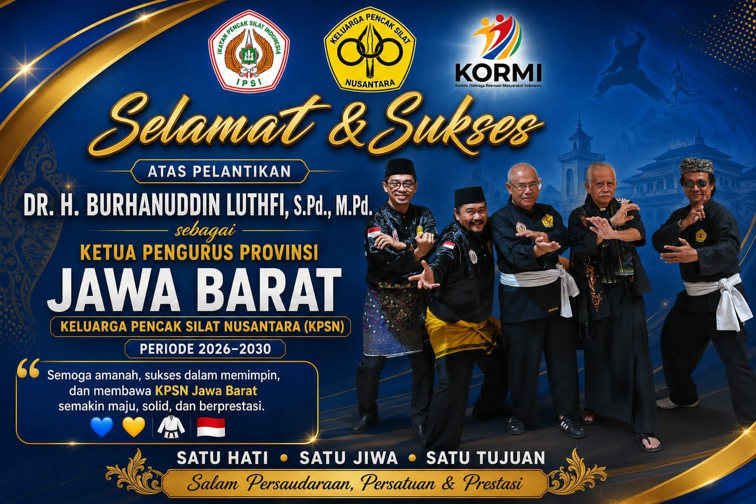 mbminvestigasi.com | Keluarga Pencak Silat Nusantara (KPSN) Jawa Barat Resmi Lantik Pengurus Periode 2026–2030, ; Perkuat Konsolidasi dan Pelestarian Pencak Silat Nusantara