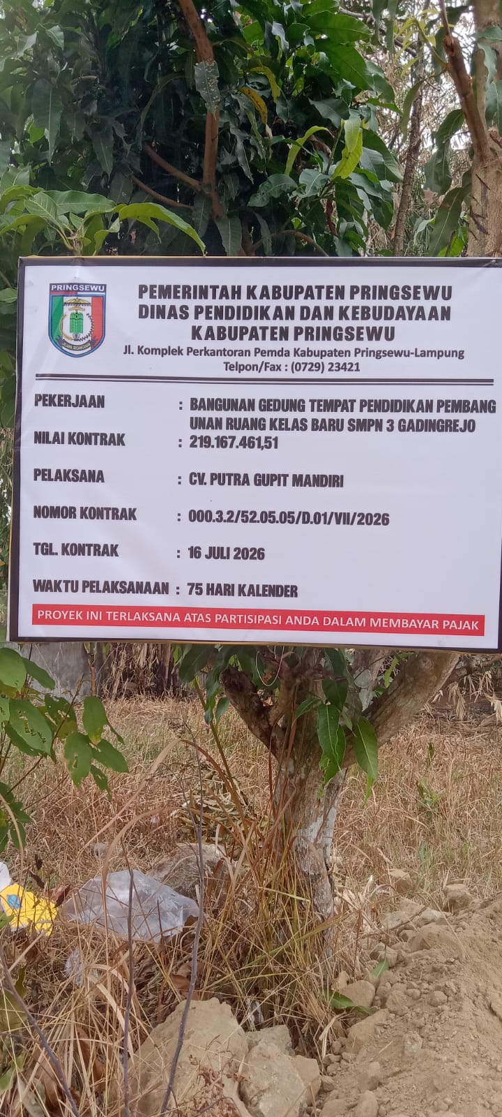 mbminvestigasi.com | Pembangunan RKB SMPN 3 Gadingrejo Diduga Tidak Sesuai Dengan Nilai yang diBangun