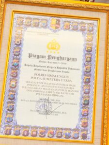 mbminvestigasi.com | Torehkan Prestasi, Polres Simalungun Raih Dua Piagam Penghargaan dari Kapolri Sekaligus