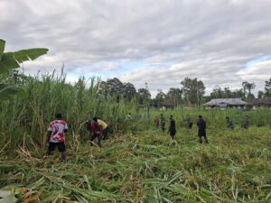 mbminvestigasi.com | Satgas Yonif 123/Rajawali dan Warga Gotong Royong Sambut HUT Ke-81 RI, Perkuat Nasionalisme di Distrik Suator