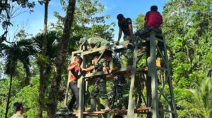 mbminvestigasi.com | Jembatan Gantung di Desa Hou Rampung, Perkuat Akses Warga Nias Lewat Program Bakti TNI AD Untuk Rakyat