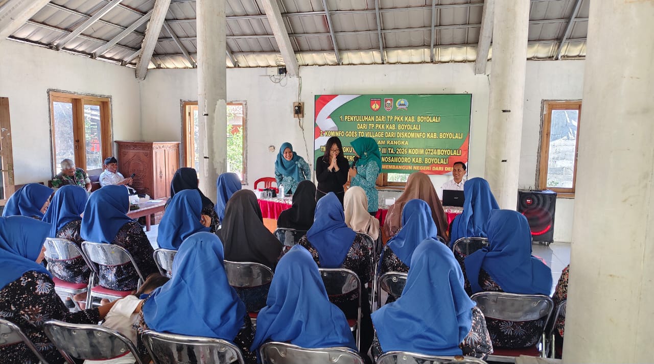 mbminvestigasi.com | Tak Hanya Bangun Infrastruktur, Satgas TMMD dan TP PKK Boyolali Perkuat Ketahanan Keluarga Lewat Penyuluhan