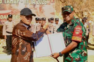 Mbminvestigasi.com | Dandim Wonogiri Bacakan Amanat Panglima Kodam IV/Diponegoro, TMMD Di Desa Brenggolo Resmi Di Tutup