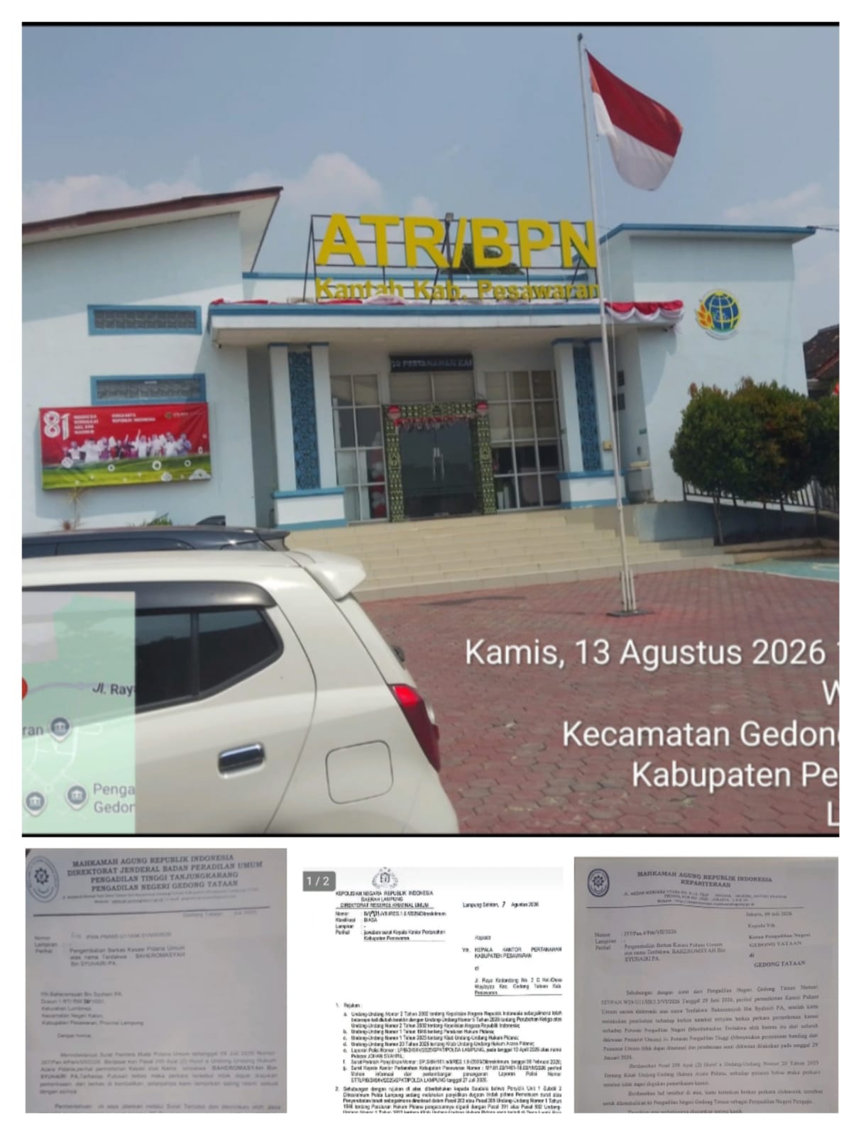 Mbminvestigasi.com | Surat MA dan Putusan Pengadilan Jadi Dasar, Ahli Waris Desak BPN Pesawaran Tak Lagi Tunda Sertifikat Sri Haryani