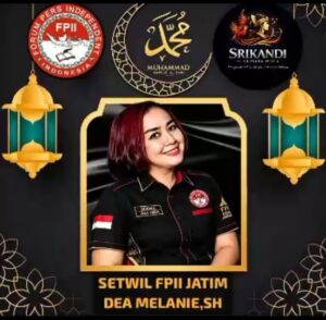 Mbminvestigasi.com | Ketua Sekwil Jatim Dea Melanie,SH Dan Segenap Pengurus FPII Mengucapkan Selamat Memperingati Maulid Nabi Muhammad SAW