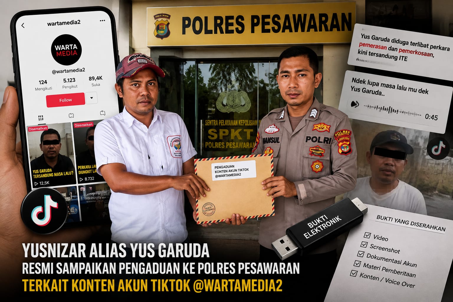 Mbminvestigasi.com | Terkait Konten Media Sosial, Yusnizar Alias Yus Garuda Tempuh Jalur Pengaduan ke Polisi