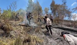 Mbminvestigasi.com | Polres Bondowoso dan Tim Gabungan Tembus Medan Ekstrem, Karhutla di Lereng Ijen Berhasil Dipadamkan