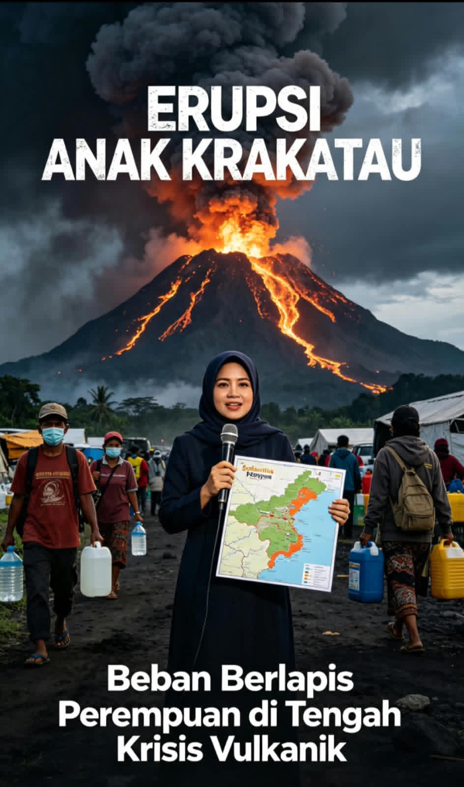 Mbminvestigasi.com | Erupsi Anak Krakatau: Solidaritas Perempuan Soroti Beban Berlapis & Tuntut Mitigasi Berkeadilan Gender