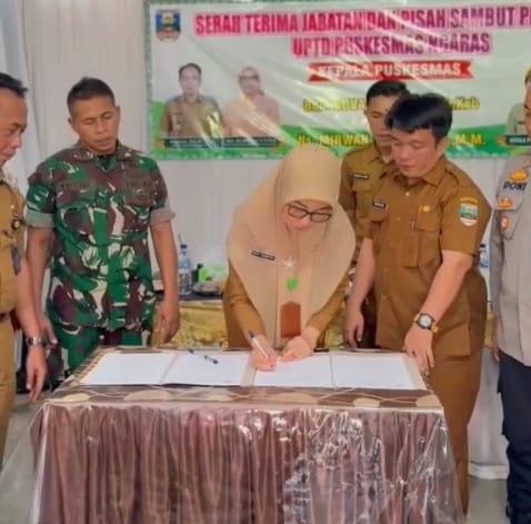 Mbminvestigasi.com | Pisah Sambut Kepala UPTD Puskesmas Ngaras Nova Yusenta Pindah Tugas ke Bangkunat, Mirwan Pajri Resmi Menjabat