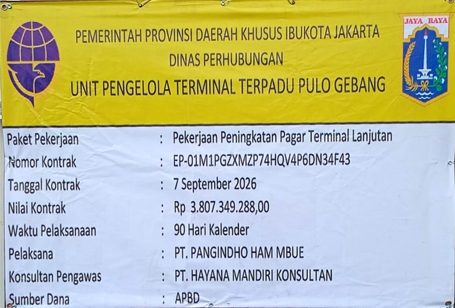 Mbminvestigasi.com | Pemprov DKI Jakarta Lanjutkan Pembangunan Pagar Terminal Terpadu Pulo Gebang
