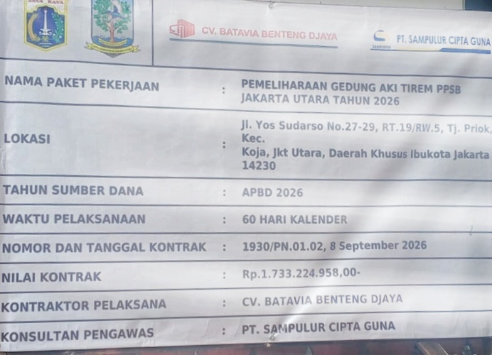 Mbminvestigasi.com | Nilai Kontrak Pemeliharaan Gedung Aki Tirem PPSB Dipertanyakan, Capai Rp1,73 Miliar