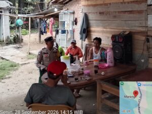 Mbminvestigasi.com | Bhabinkamtibmas Polsek Pesisir Selatan Sampaikan Pesan Kamtibmas melalui Patroli Sambang