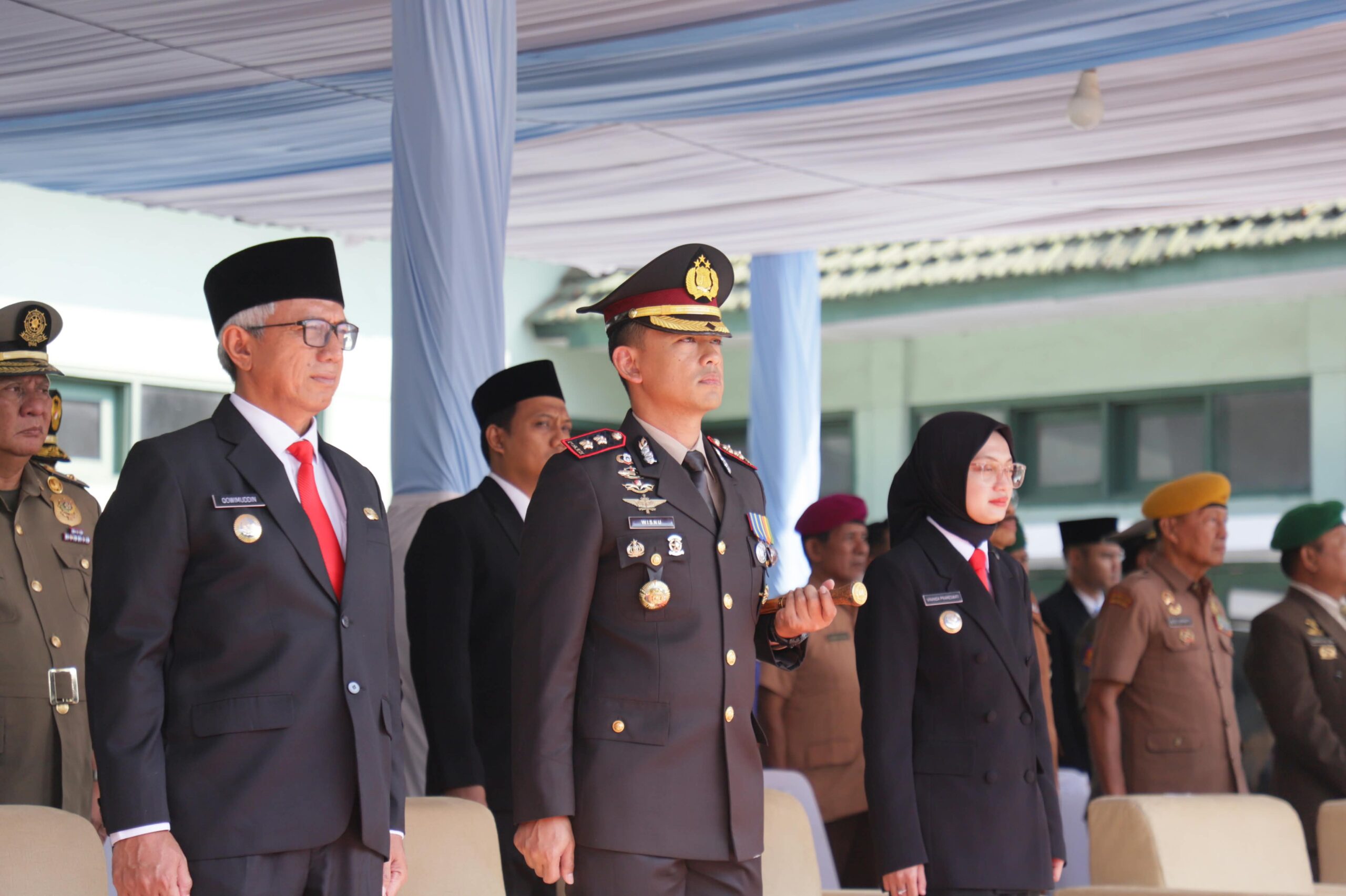 Mbminvestigasi.com | Kapolres Kediri Kota Hadiri Upacara HUT ke-81 TNI, Tegaskan Soliditas TNI-Polri