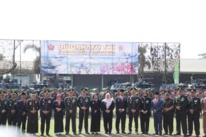 Mbminvestigasi.com | Kapolres Kediri Kota Hadiri Upacara HUT ke-81 TNI, Tegaskan Soliditas TNI-Polri