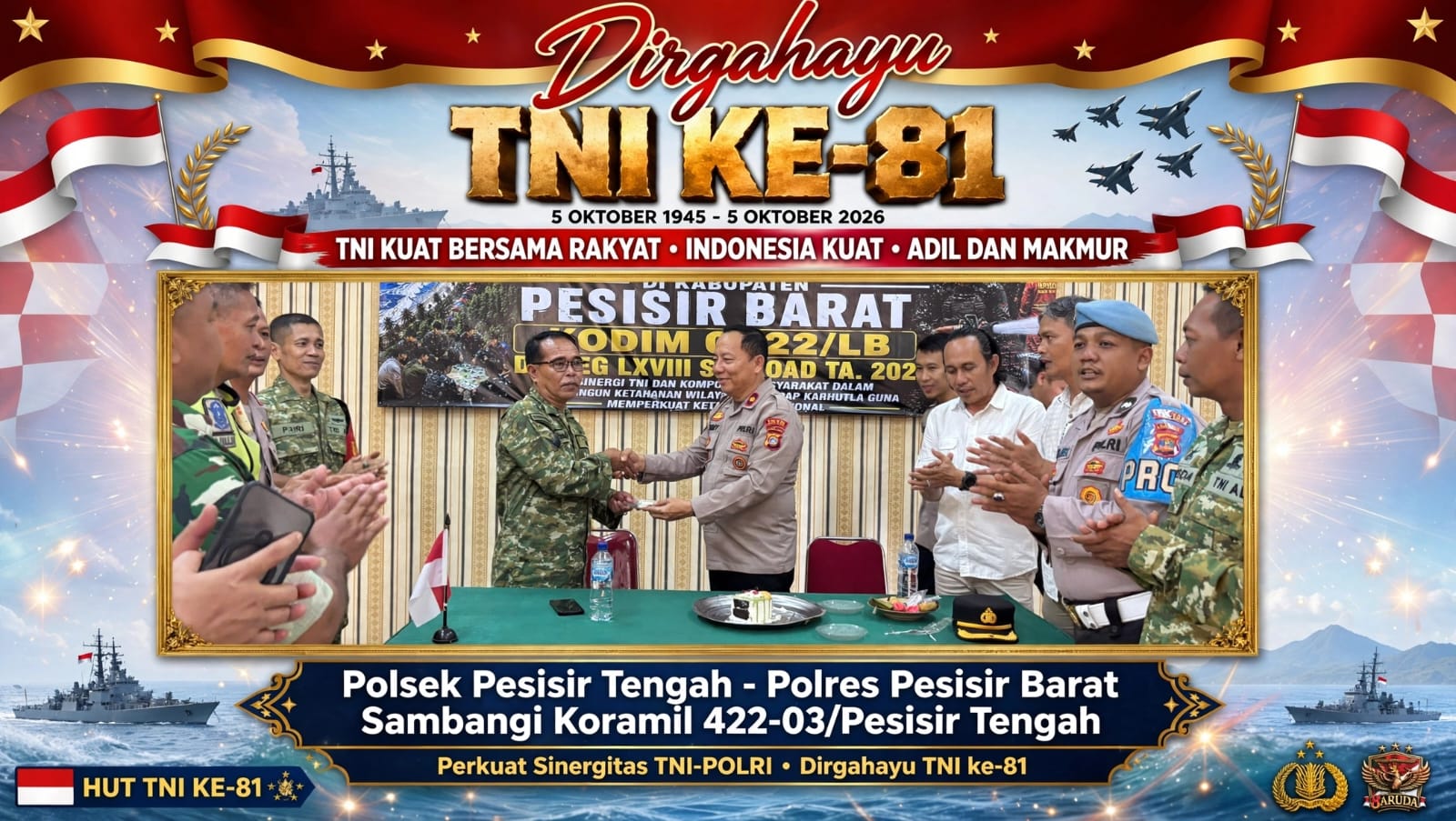 Mbminvestigasi.com | HUT ke-81 TNI, Polsek Pesisir Tengah Sambangi Koramil Perkuat Sinergitas TNI-Polri Mbminvestigasi.com | HUT ke-81 TNI, Polsek Pesisir Tengah Sambangi Koramil Perkuat Sinergitas TNI-Polri