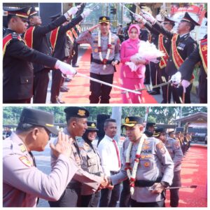 Mbminvestigasi.com | Farewell Parade Sertijab Kapolres Pasuruan, AKBP Irawan Setyono Resmi Lanjutkan Kepemimpinan