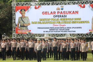 Mbminvestigasi.com | Polres Pacitan Gelar Pasukan Operasi Mantap Praja Grindulu 2026, Antisipasi Konflik Pilkades Serentak