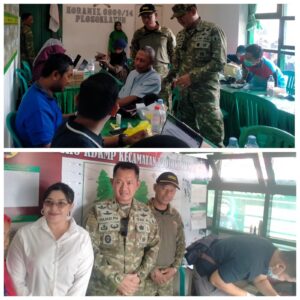 Mbminvestigasi.com | Kodim 0809/Kediri Bersama Koramil 14/Plosoklaten Gelar Bakti Kesehatan dan Bakti Sosial, Wujud Syukur HUT Ke-81 TNI