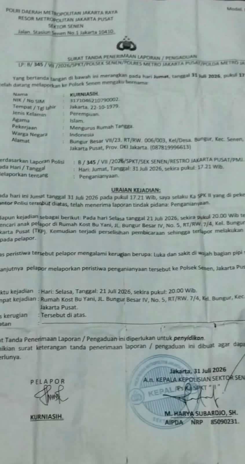 Mbminvestigasi.com | Ketika Reskrim Polsek Senen menjadi Ambigu Mbminvestigasi.com | Ketika Reskrim Polsek Senen menjadi Ambigu