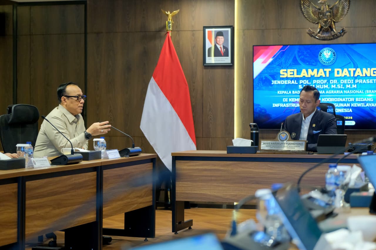 Mbminvestigasi.com | Menko Infrastruktur dan Kepala BRAN Perkuat Sinergi, Dorong Tanah Lebih Produktif bagi Rakyat Mbminvestigasi.com | Menko Infrastruktur dan Kepala BRAN Perkuat Sinergi, Dorong Tanah Lebih Produktif bagi Rakyat