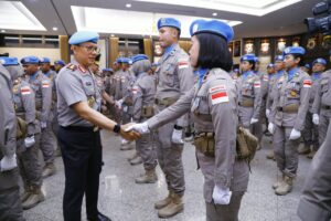 Mbminvestigasi.com | Wakapolri Pimpin Upacara Purna Tugas FPU 7 Minusca, 140 Personel Terima Penghargaan