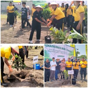 Mbminvestigasi.com | Green Policing, Polres Kediri Tanam Puluhan Bibit Pohon di Pondok Nurul Hakim
