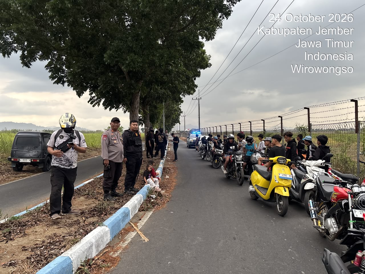 Mbminvestigasi.com | Respons Cepat Aduan 110, Polres Jember Amankan 21 Motor Balap Liar di Akses Bandara Notohadinegoro