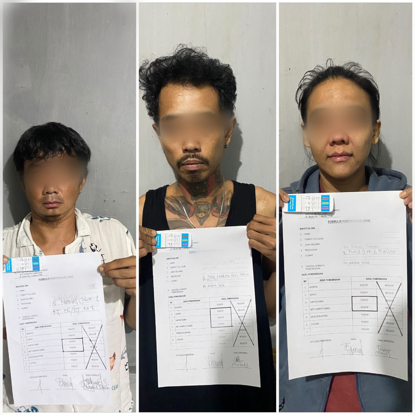 Mbminvestigasi.com | Polsek Metro Tamansari Ungkap Peredaran Sabu di Tambora, Tiga Orang Diamankan