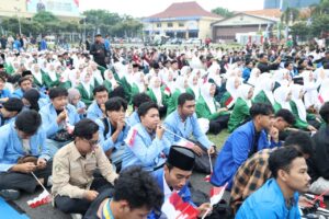 Mbminvestigasi.com | Momentum Sumpah Pemuda, 5.000 Mahasiswa dan Santri Gelar Konsolidasi Akbar di Mapolda Jatim