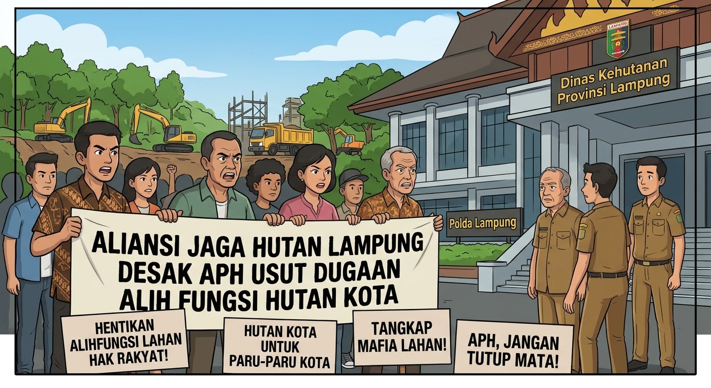 Mbminvestigasi.com | Ombudsman Lampung Respons Laporan Aliansi Jaga Hutan, Audit Investigatif Hutan Kota Way Halim dan Way Dadi Didorong, KPK hingga Kejagung Diminta Turun Tangan